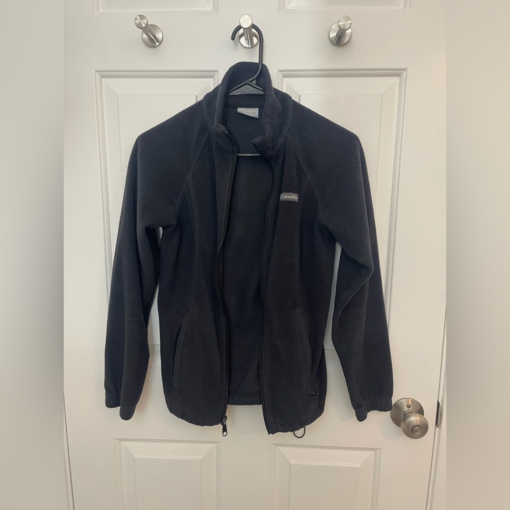 Columbia Black Zip-Up Fleece Jacket